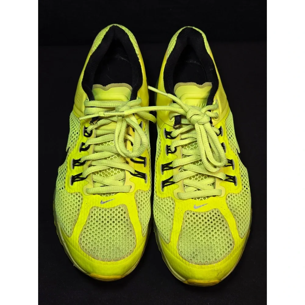 Nike Air Max 2013 Volt Yellow Black Kids Running Shoes 555426-700 7Y